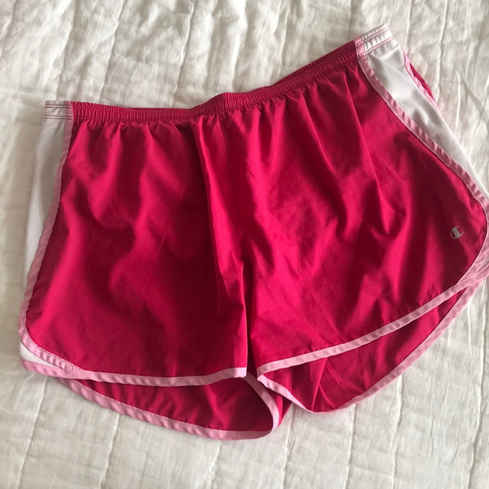 Bright pink Champion Double-Dry Running shorts